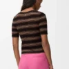 Short Sleeve Sweater in Cotton Blend