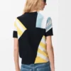 Short Sleeve Sweater in Cotton Blend