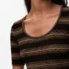 Short Sleeve Sweater in Cotton Blend