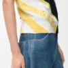 Short Sleeve Sweater in Cotton Blend