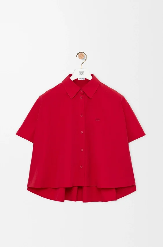 Short Sleeve Trapeze Shirt in Cotton Short Sleeve Trapeze Shirt in Cotton