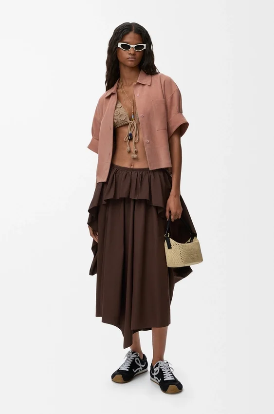 Short Sleeve Shirt in Suede Goatskin Short Sleeve Shirt in Suede Goatskin