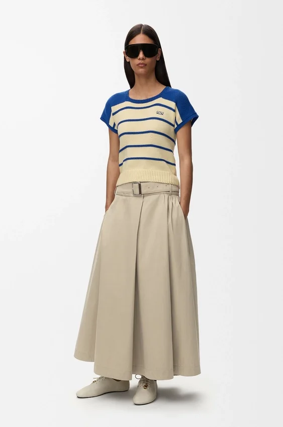 Skirt in Cotton and Silk Skirt in Cotton and Silk