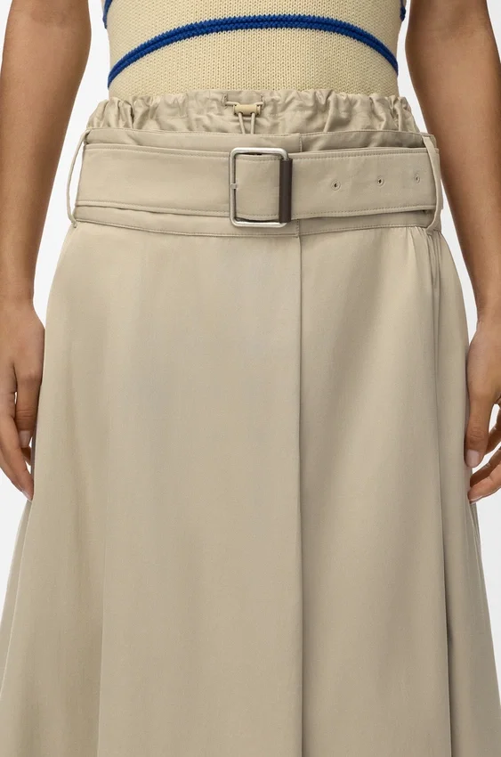Skirt in Cotton and Silk Skirt in Cotton and Silk