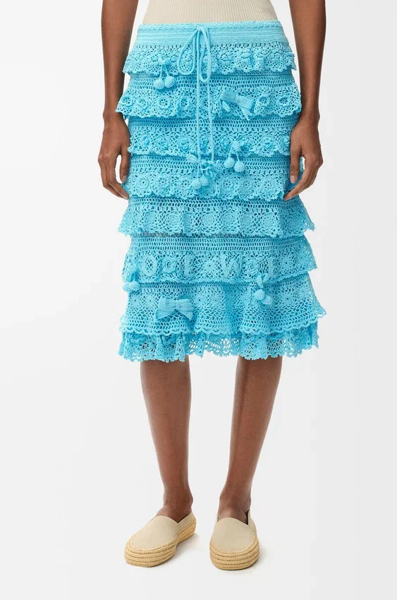 Skirt in Cotton Crochet Skirt in Cotton Crochet
