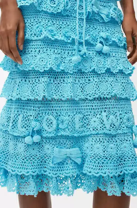 Skirt in Cotton Crochet Skirt in Cotton Crochet