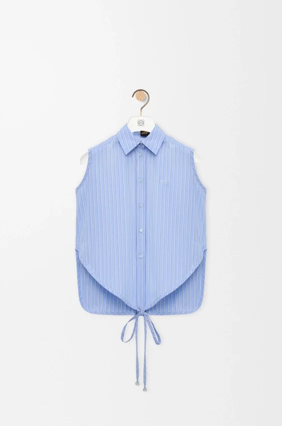 Sleeveless Shirt in Cotton Sleeveless Shirt in Cotton
