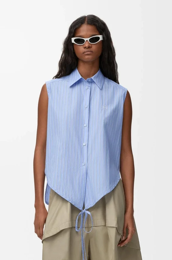 Sleeveless Shirt in Cotton Sleeveless Shirt in Cotton