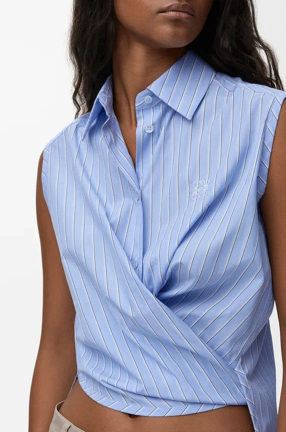 Sleeveless Shirt in Cotton Sleeveless Shirt in Cotton