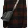 Small Cubi Crossbody Bag in Supple Smooth Calfskin and Jacquard