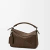 Small Featherlight Puzzle Bag in Grained Nubuck