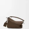 Small Featherlight Puzzle Bag in Grained Nubuck