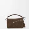 Small Featherlight Puzzle Bag in Grained Nubuck