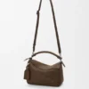 Small Featherlight Puzzle Bag in Grained Nubuck