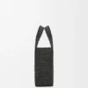 Small Loewe Font Tote in Raffia