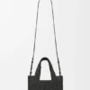 Small Loewe Font Tote in Raffia