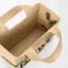 Small Loewe Font Tote in Raffia