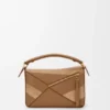 Small Puzzle Bag in Classic Calfskin and Suede