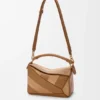 Small Puzzle Bag in Classic Calfskin and Suede