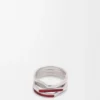 Stacked Ring in Sterling Silver and Enamel