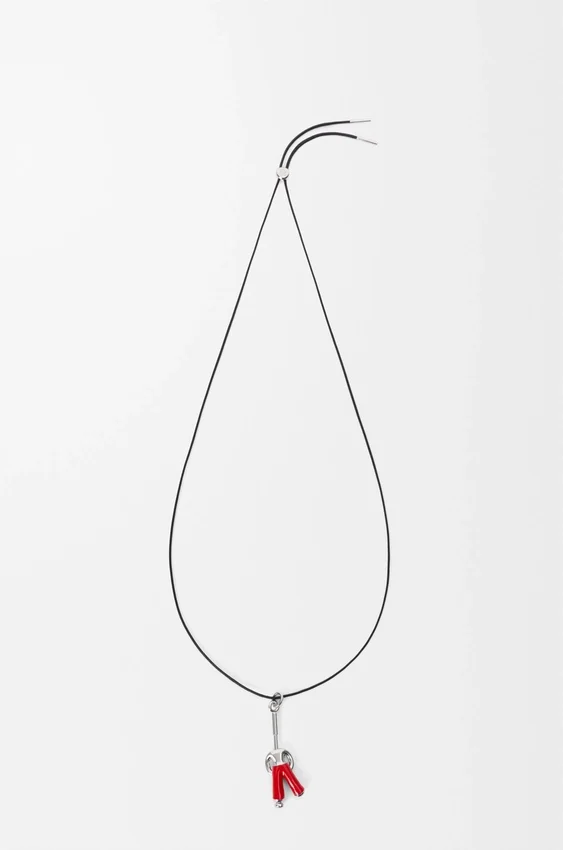 Standing Acrobat Necklace in Sterling Silver and Enamel Standing Acrobat Necklace in Sterling Silver and Enamel
