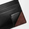 Switch Plain Cardholder in Supple Grained Calfskin and Suede