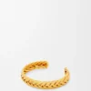 Thin Braided Cuff in Sterling Silver