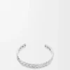 Thin Braided Cuff in Sterling Silver