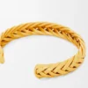 Thin Braided Cuff in Sterling Silver