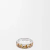 Thin Pavé Ring in Sterling Silver and Crystals