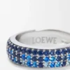 Thin Pavé Ring in Sterling Silver and Crystals