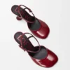 Toy Ankle Strap Pump in Soft Patent Lambskin