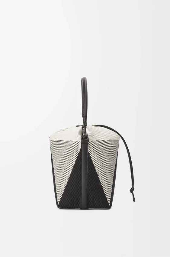 Treasure Bako Bucket in Canvas Jacquard and Calfskin Treasure Bako Bucket in Canvas Jacquard and Calfskin
