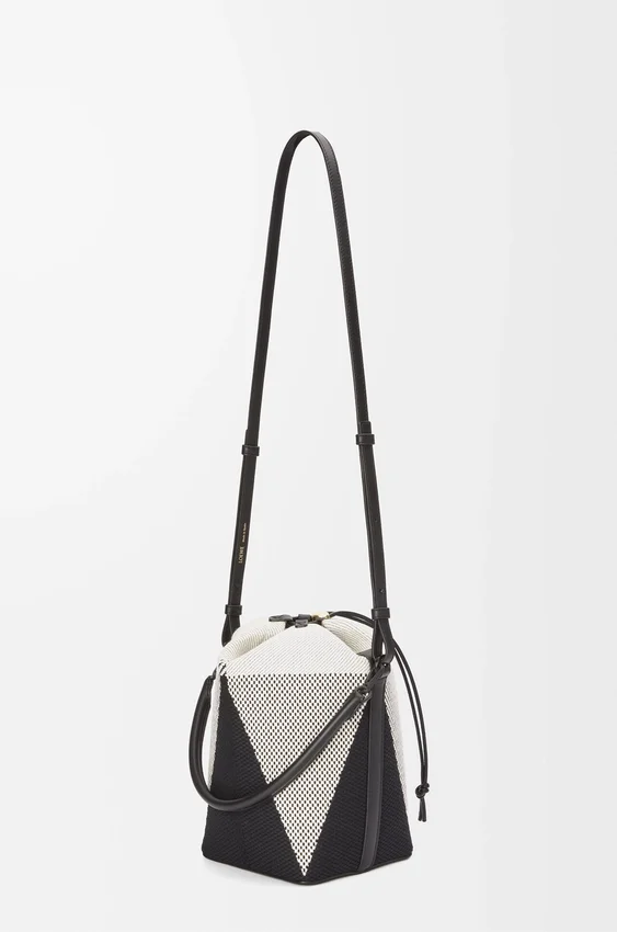 Treasure Bako Bucket in Canvas Jacquard and Calfskin Treasure Bako Bucket in Canvas Jacquard and Calfskin