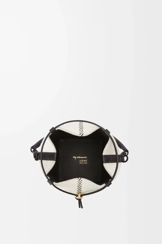 Treasure Bako Bucket in Canvas Jacquard and Calfskin Treasure Bako Bucket in Canvas Jacquard and Calfskin