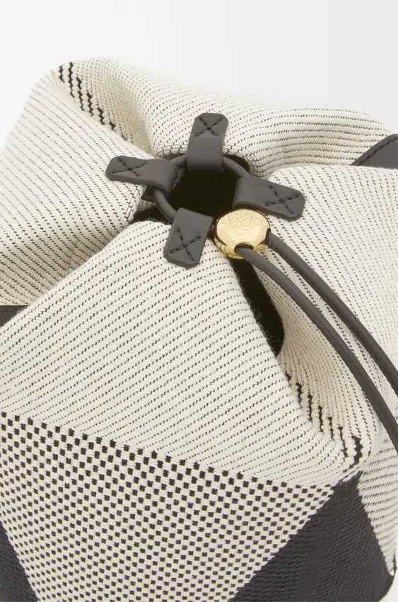 Treasure Bako Bucket in Canvas Jacquard and Calfskin Treasure Bako Bucket in Canvas Jacquard and Calfskin
