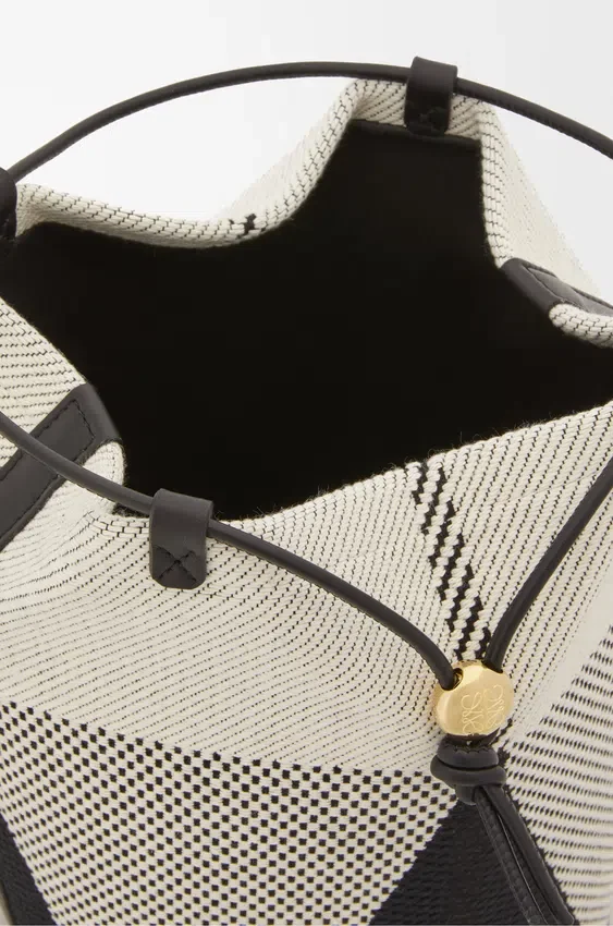 Treasure Bako Bucket in Canvas Jacquard and Calfskin Treasure Bako Bucket in Canvas Jacquard and Calfskin