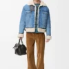 Trucker Jacket in Denim and Shearling