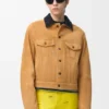 Trucker Jacket in Suede Goat Skin