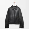 Zip-Up Jacket in Nappa Lambskin