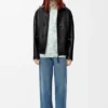 Zip-Up Jacket in Nappa Lambskin