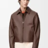 Zip-Up Jacket in Nappa Lambskin