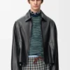 Zip-Up Jacket in Nappa Lambskin