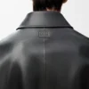 Zip-Up Jacket in Nappa Lambskin