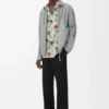 Zip-Up Jacket in Suede Lambskin