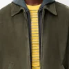 Zip-Up Jacket in Suede Lambskin