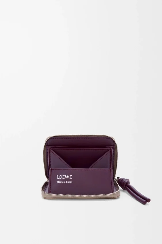 Zipped Coin Purse in Shiny Nappa Calfskin Zipped Coin Purse in Shiny Nappa Calfskin