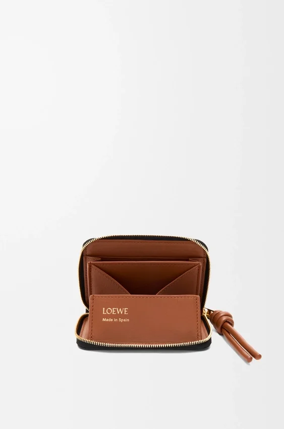 Zipped Coin Purse in Shiny Nappa Calfskin Zipped Coin Purse in Shiny Nappa Calfskin