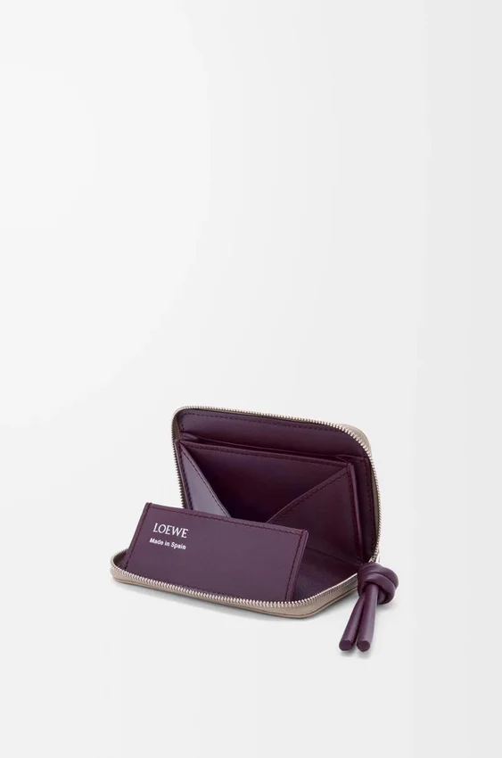 Zipped Coin Purse in Shiny Nappa Calfskin Zipped Coin Purse in Shiny Nappa Calfskin