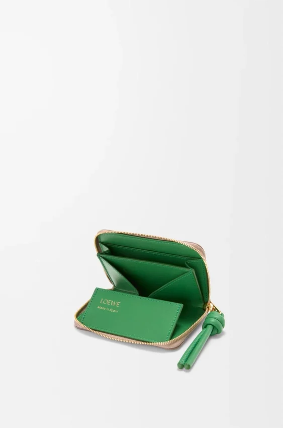 Zipped Coin Purse in Shiny Nappa Calfskin Zipped Coin Purse in Shiny Nappa Calfskin